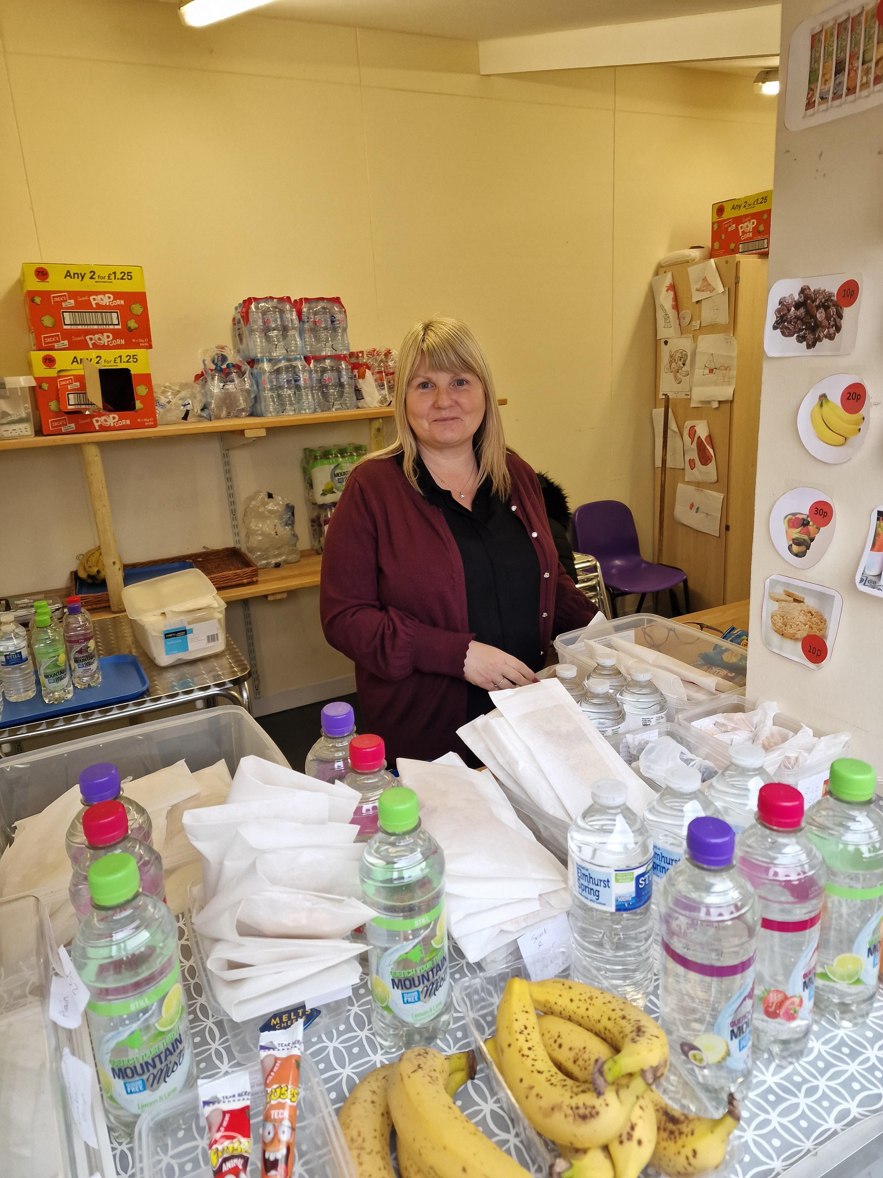 Our amazing Vanessa runs the Tuck Shop